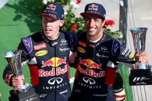 Daniil Kvyat and Daniel Ricciardo. (Getty)